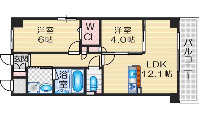 トリニティ豊中本町の間取り