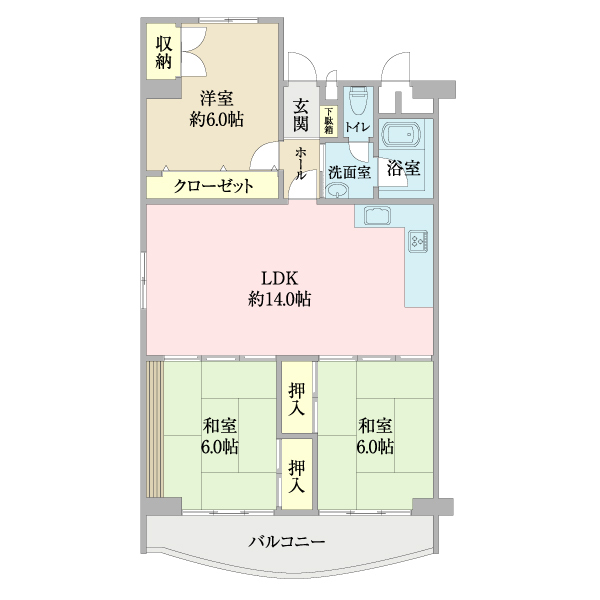 南茨木駅前ハイタウンＣ棟の間取り