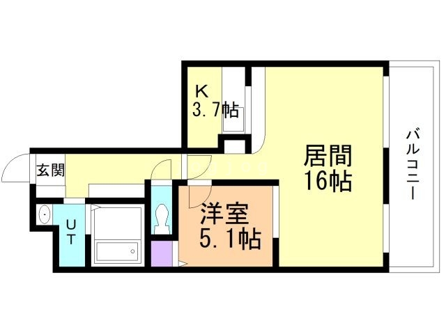 札幌市北区あいの里三条のマンションの間取り