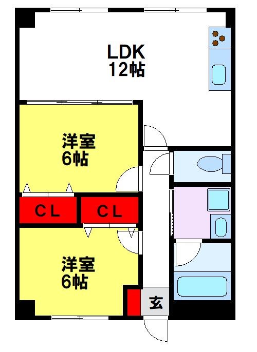 太宰府市五条のマンションの間取り