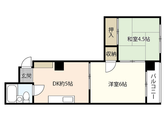 広島市中区十日市町のマンションの間取り