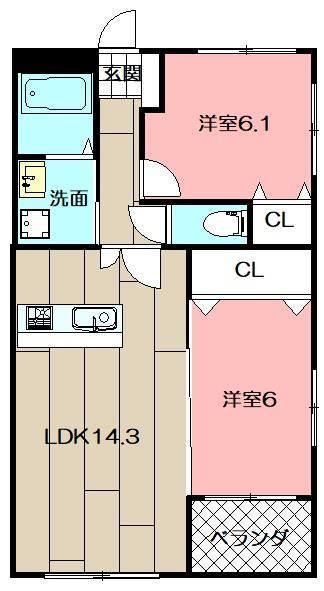 アップローズ貴船の間取り