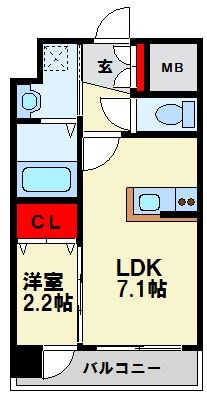 北九州市八幡西区陣山のマンションの間取り