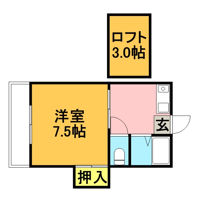 コーポ立花の間取り