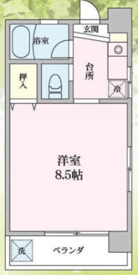 鹿児島市清水町のマンションの間取り