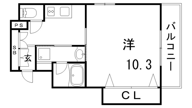 エスティロアール神戸西の間取り