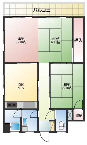 ファミリーコーポ福留の間取り