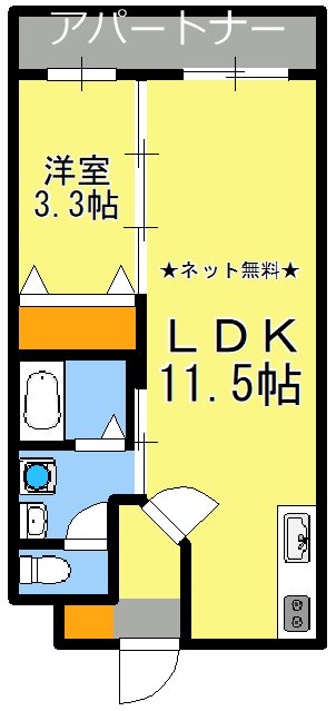 鹿児島市郡元町のマンションの間取り