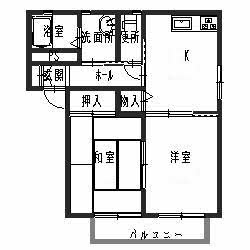 シャーメゾン　力石の間取り