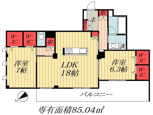 江東区南砂のマンションの間取り