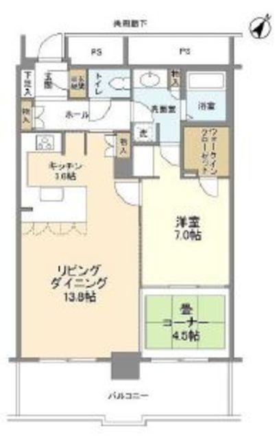 中央区日本橋浜町のマンションの間取り