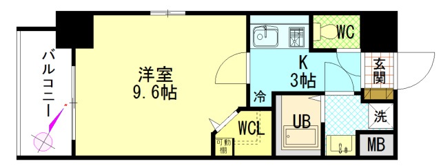 【広島市南区松川町のマンションの間取り】