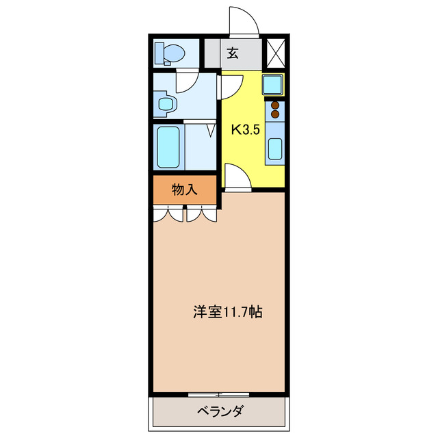 各務原市那加岩地町のアパートの間取り