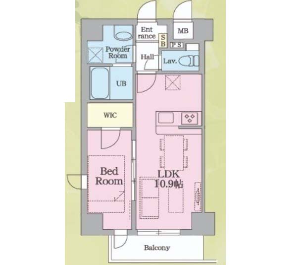 大田区萩中のマンションの間取り