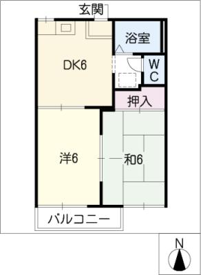 フォーブル長谷川Ｂ棟の間取り