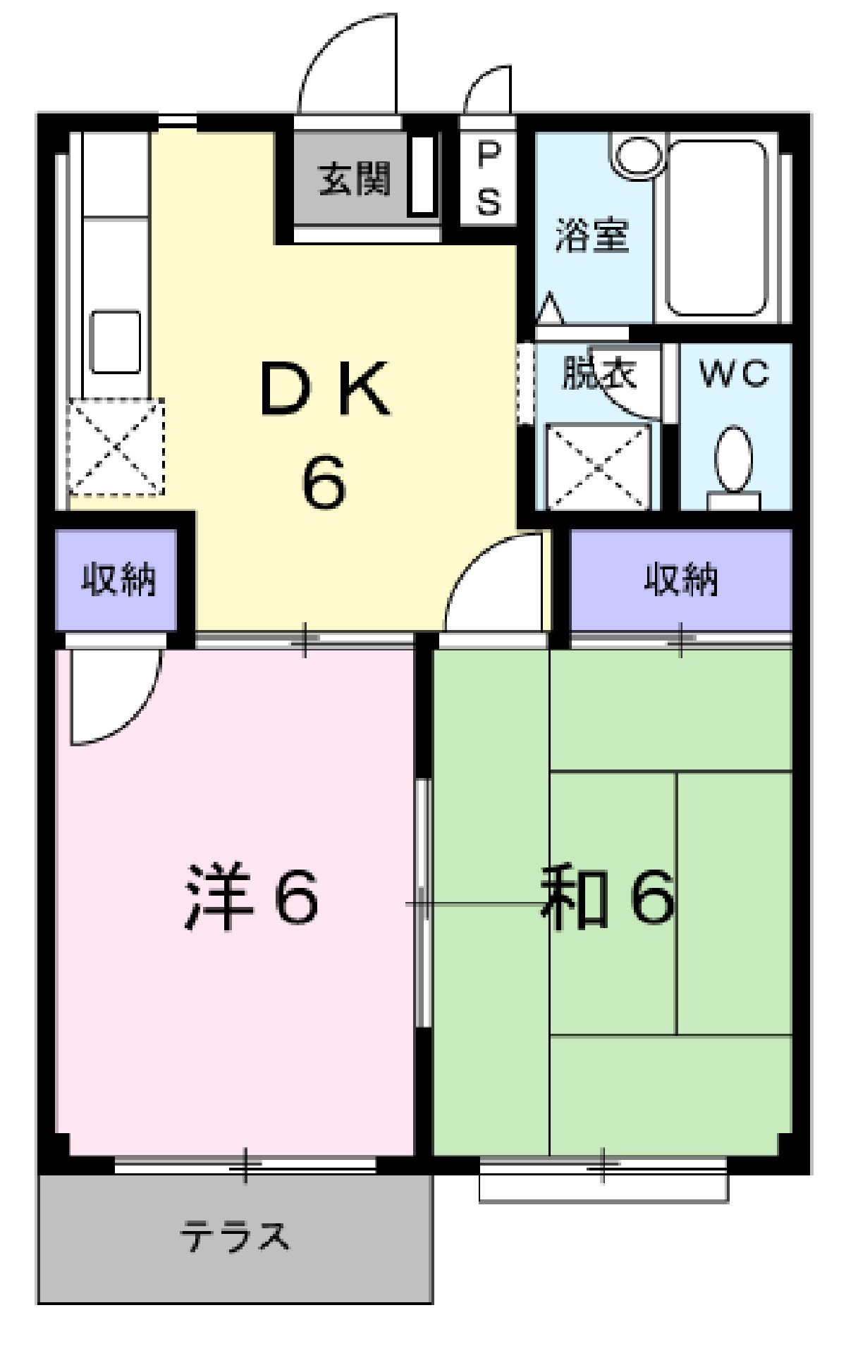 本宮市荒井のアパートの間取り