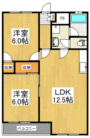 シャトレー新井の間取り