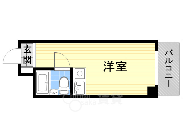 【大阪市西区江戸堀のマンションの間取り】