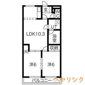 日進市赤池町のマンションの間取り