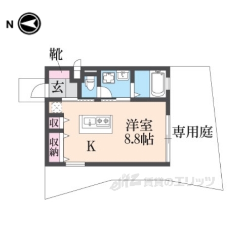 奈良市今小路町のマンションの間取り