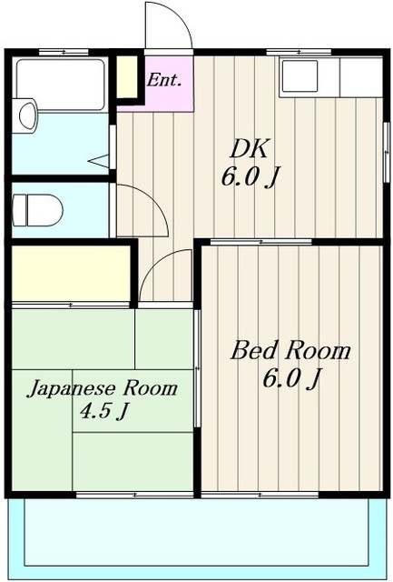 相模原市南区大野台のアパートの間取り