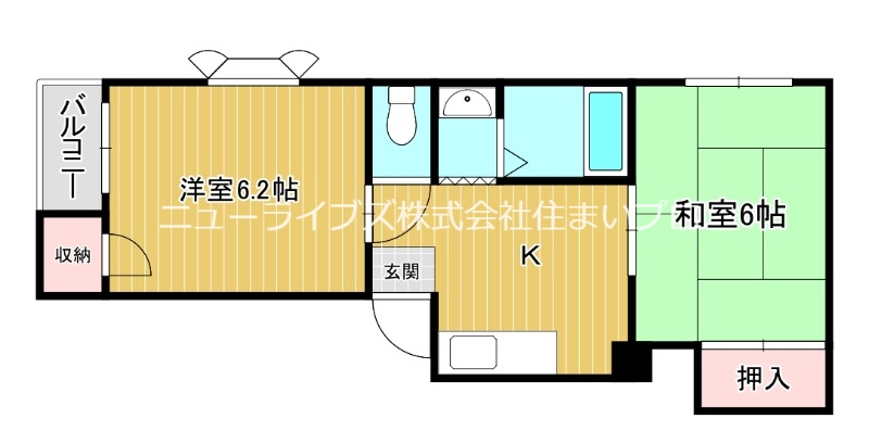 門真市岸和田のマンションの間取り