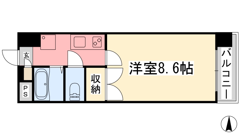 ベルジュ道後の間取り