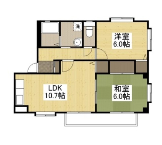 倉敷市水島相生町のマンションの間取り
