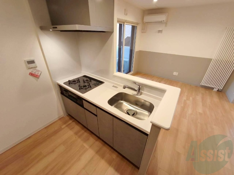 キッチン　清潔感がありお洒落なキッチンになっていました！