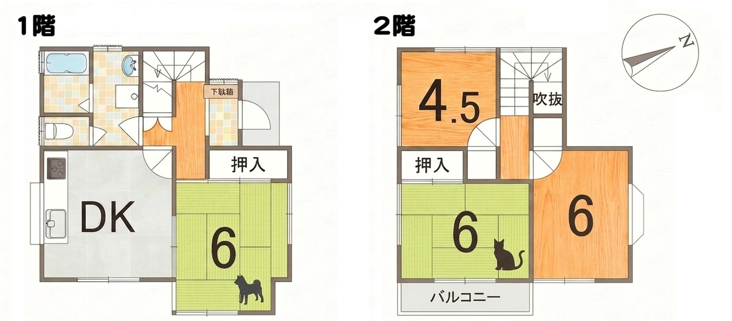 陽だまりとそよ風のカシェットの間取り写真