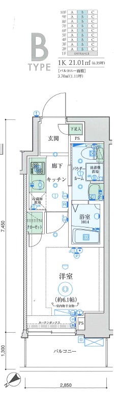 リヴシティ横濱末吉町の間取り写真