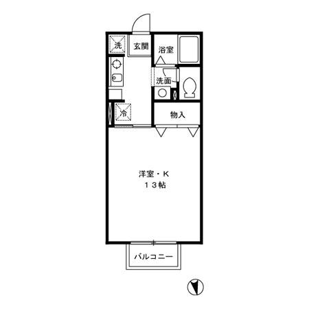 ヴェルドミール Aの間取り