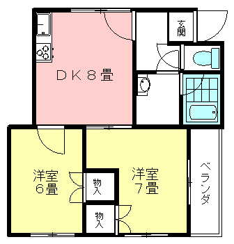 ソレイユ伊東の間取り