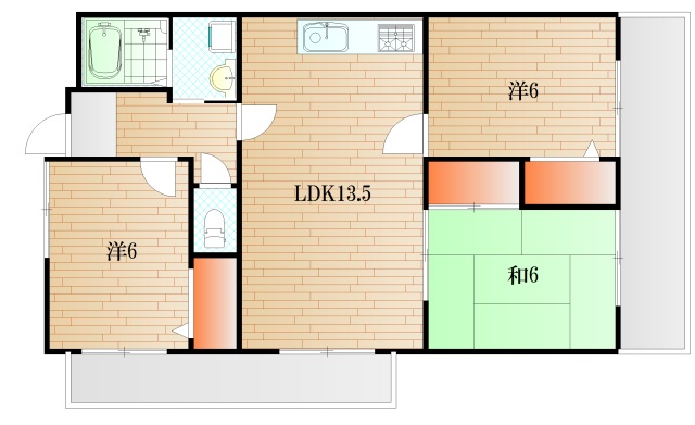 下関市秋根東町のマンションの間取り