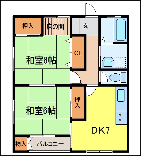 コーポＯＺＡＷＡの間取り