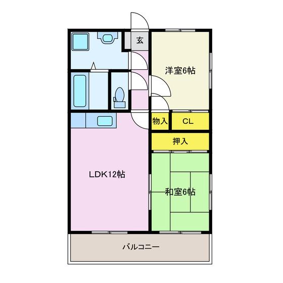 前橋市元総社町のマンションの間取り