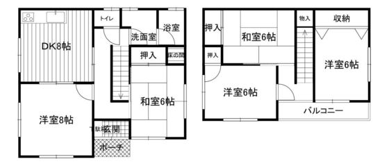 岡山県岡山市南区新保（一戸建）の賃貸物件の間取り