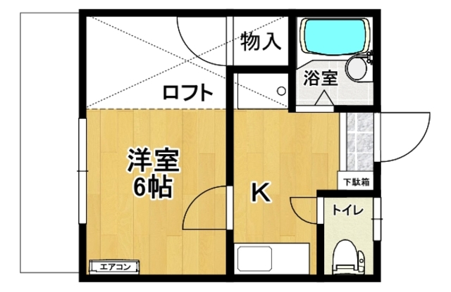 トピア郡山　Ａ棟の間取り