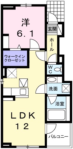 姫路市香寺町溝口のアパートの間取り