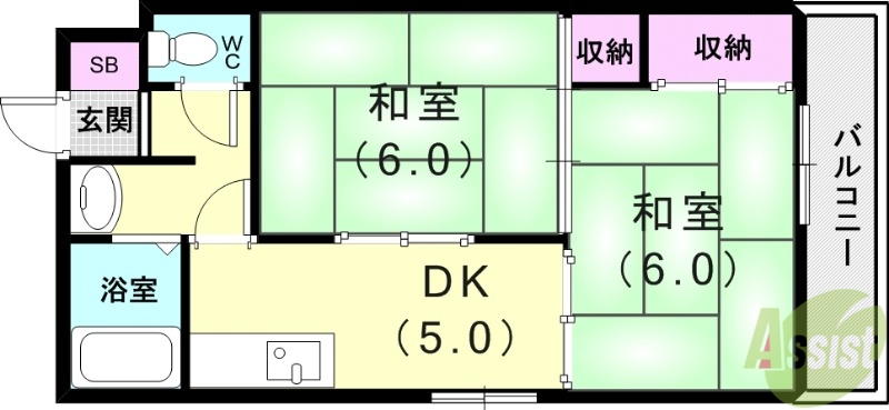 ハイツサンライズの間取り