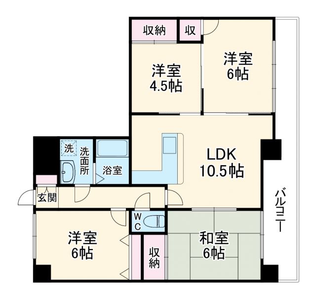 大府市桜木町のマンションの間取り