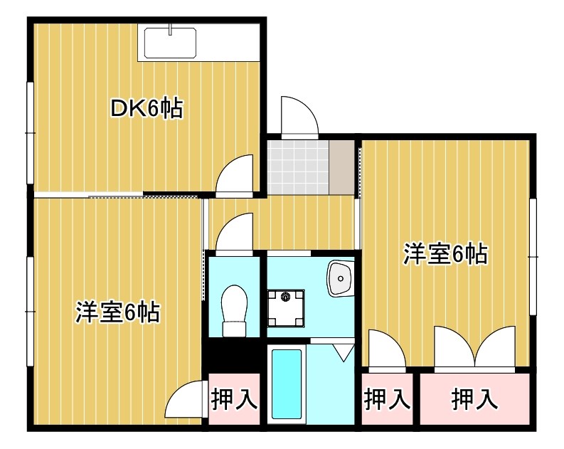 東近江市妙法寺町のアパートの間取り