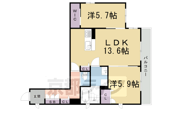 レフィシア西院の間取り