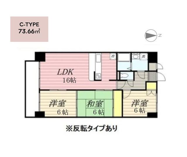 名古屋市中川区供米田のマンションの間取り