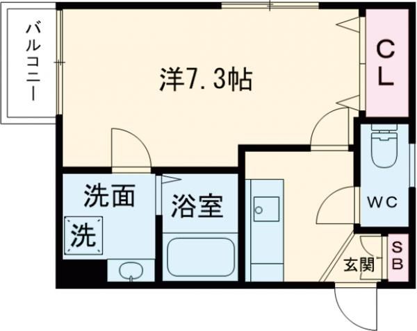 京都市西京区桂木ノ下町のマンションの間取り