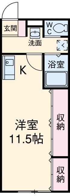 袋井市川井のアパートの間取り