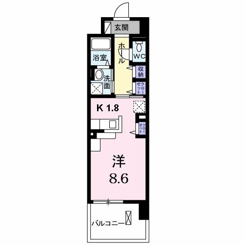 大和高田市大中東町のマンションの間取り