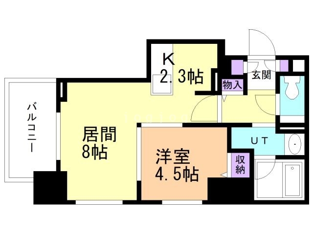 【札幌市中央区南七条西のマンションの間取り】