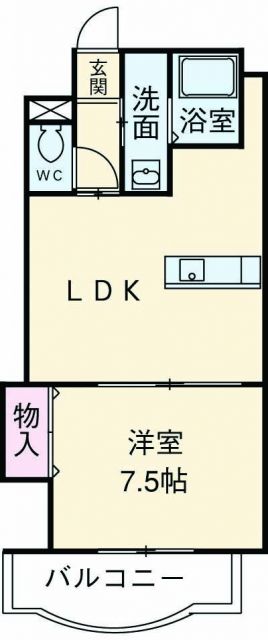 京都市西京区桂乾町のマンションの間取り