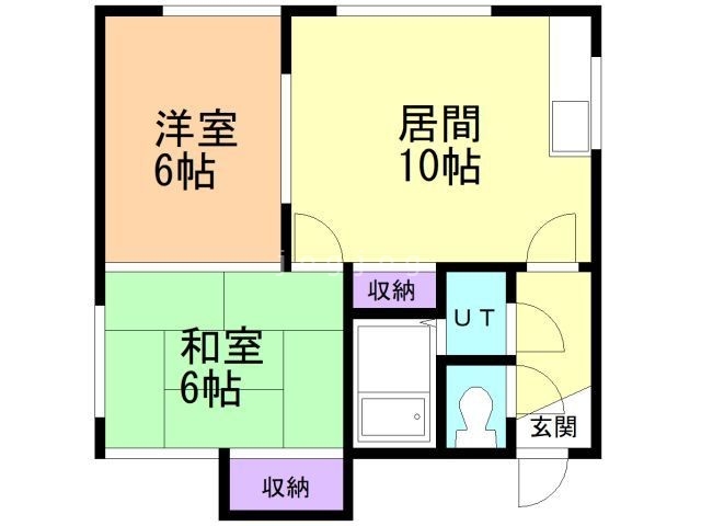 札幌市北区太平五条のアパートの間取り